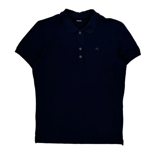 Vintage Diesel Polo Shirt - Small Navy Cotton