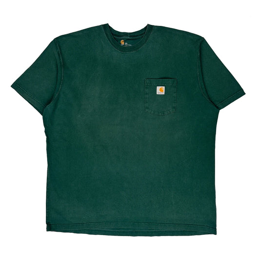 Carhartt T-Shirt - 2XL Green Cotton