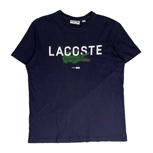 Lacoste Spellout T-Shirt - Large Navy Cotton