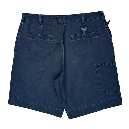 Columbia Cargo Shorts - 36W 10L Navy Cotton