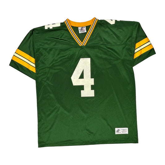 Made In USa Brett Favre Green Bay Packers Logo Athletics Nfl Jersey - XL Green Polyester