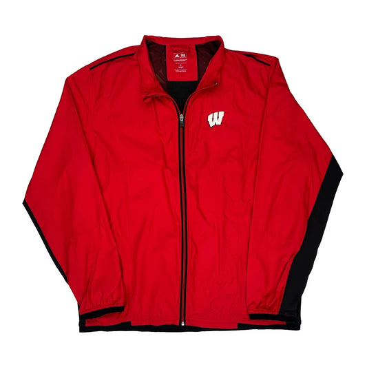 Wisconsin Adidas Windbreaker - XL Red Polyester