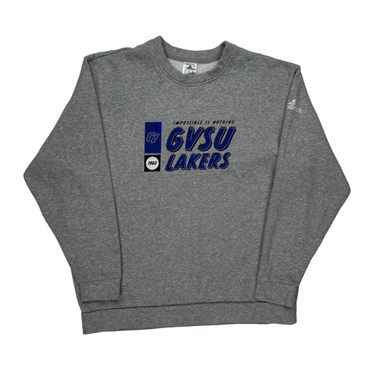 Vintage Gvsu Lakers Adidas Sweatshirt - XL Grey Cotton