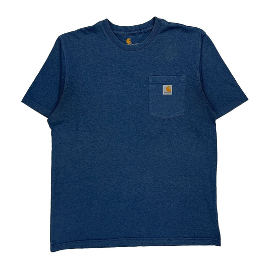Carhartt T-Shirt - Large Blue Cotton