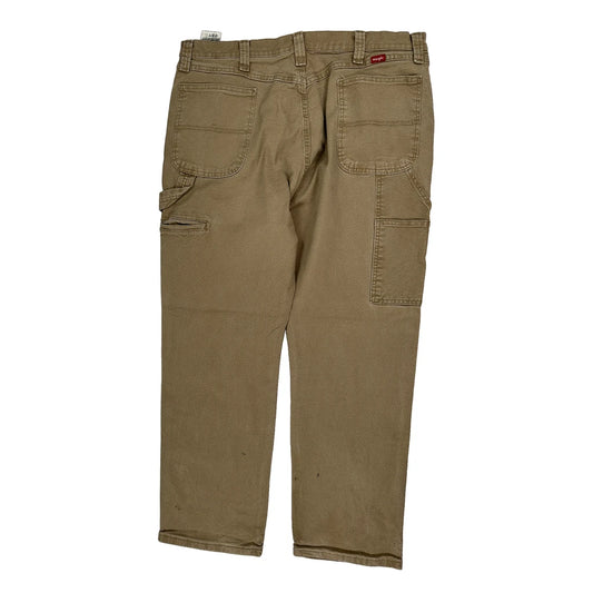 Wrangler Carpenter Trousers - 37W 32L Beige Cotton