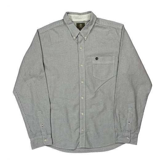 Vintage Timberland Slim Fit Shirt - XL Grey Cotton