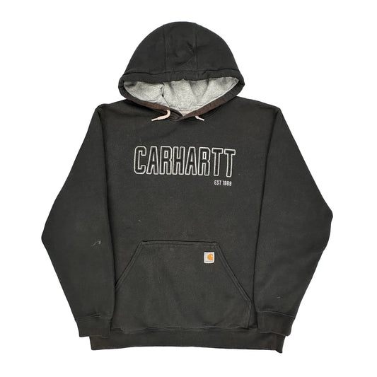 Carhartt Spellout Hoodie - XL Black Cotton
