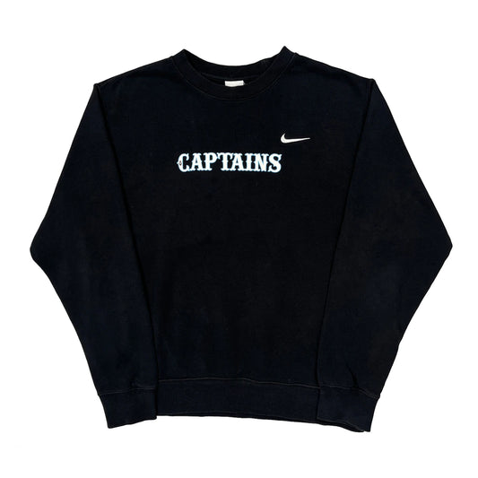 Nike Spellout Sweatshirt - Medium Black Cotton