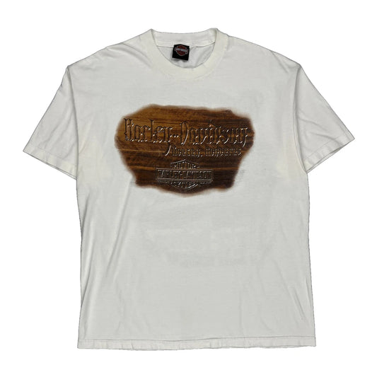 Roatan, Honduras Harley Davidson T-Shirt - XL White Cotton