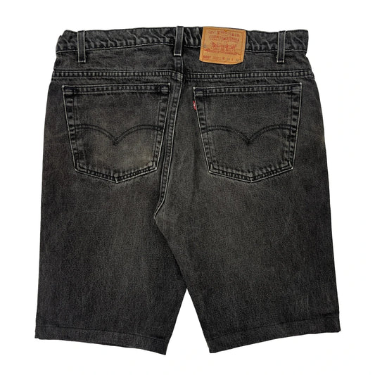 Levis Denim Shorts - 36W 10L Black Cotton