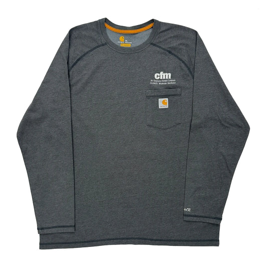 Carhartt Long Sleeve T-Shirt - XL Grey Cotton