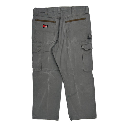 Wrangler Cargo Trousers - 39W 30L Grey Cotton