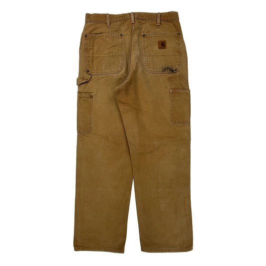 Carhartt Double Knee Carpenter Trousers - 31W 30L Brown Cotton