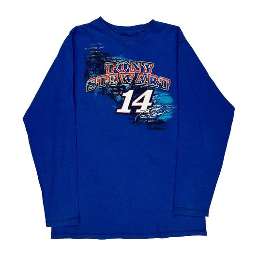 Tony Stewart Chase Authentics Graphic T-Shirt - Medium Blue Cotton