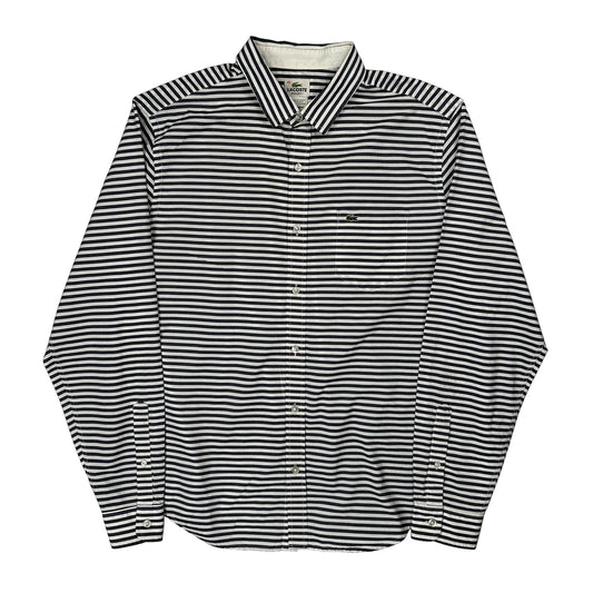 Lacoste Striped Shirt - 2XL Black & White Cotton