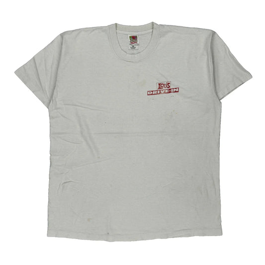 Lou'S Drive-In Fruit Of The Loom Single Stitch T-Shirt - XL White Cotton