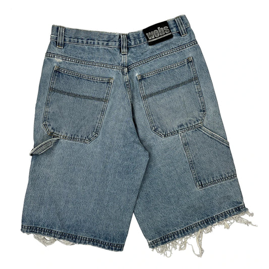 Webs Baggy Denim Shorts - 30W 12L Blue Denim