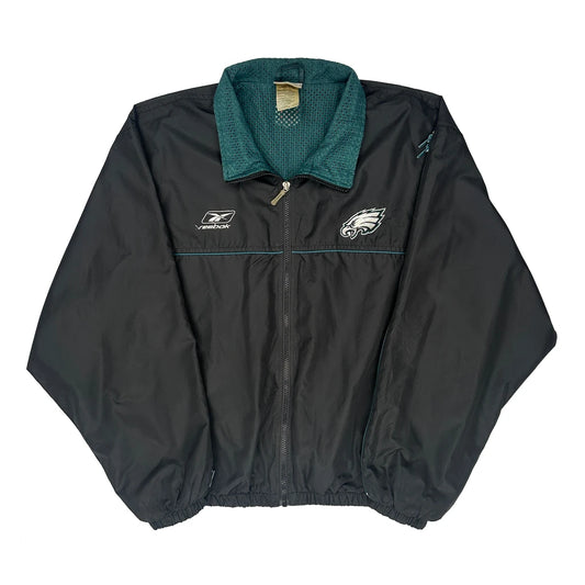 Philadelphia Eagles Reebok Nfl Windbreaker - Large Black Polyester