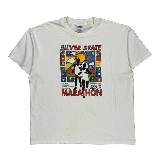 Hanes Graphic T-Shirt - XL White Cotton Blend