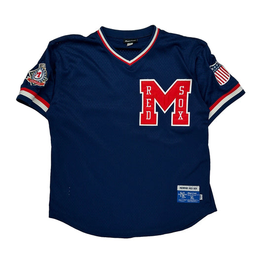 Memphis Red Sox Rings & Crowns Graphic Jersey - XL Blue Polyester