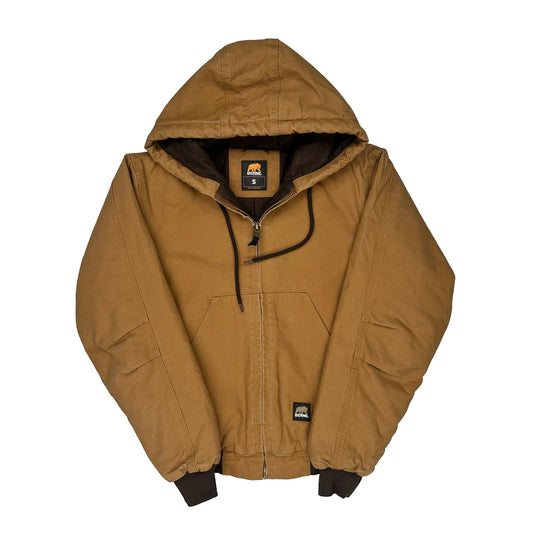 Workwear Berne Bomber Jacket - Small Brown Cotton