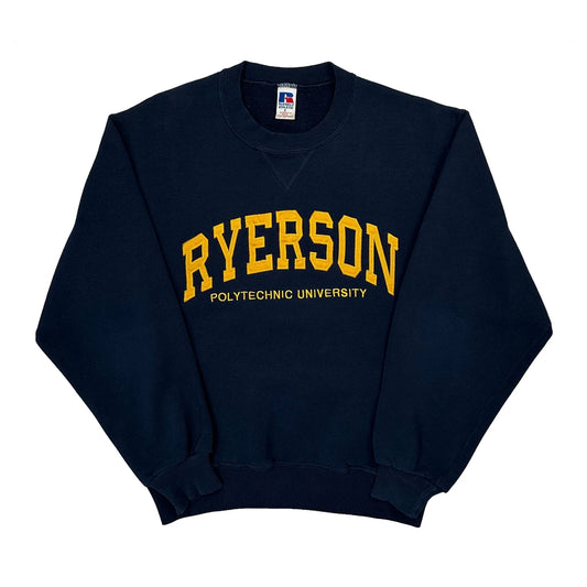 Ryerson Polytechnic University Russell Athletic College Sweatshirt - Small Navy Cotton