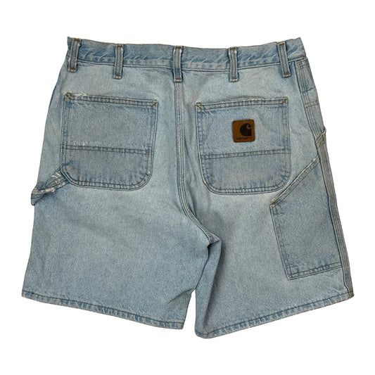 Carhartt Carpenter Shorts - 36W 10L Light Wash Cotton