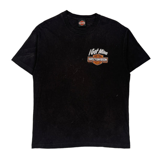 Great River Harley-Davidson Onalaska, Wi Harley Davidson T-Shirt - Large Black Cotton