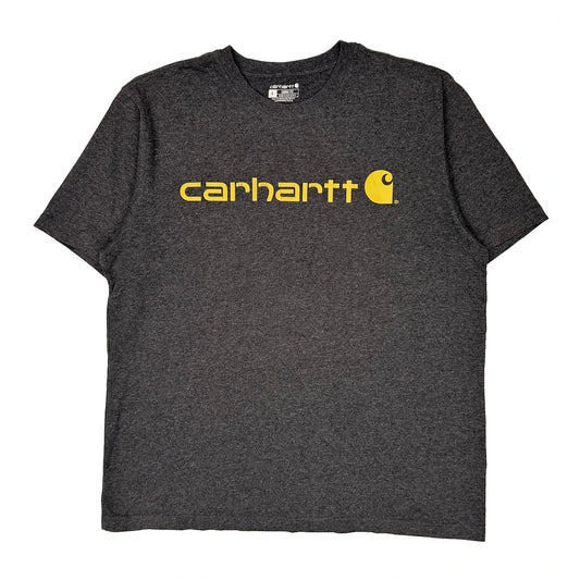 Carhartt T-Shirt - Large Grey Cotton Blend