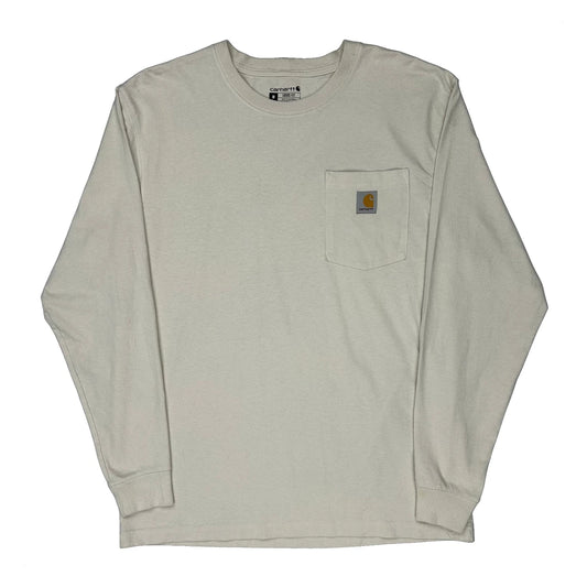 Carhartt Long Sleeve T-Shirt - Medium Beige Cotton