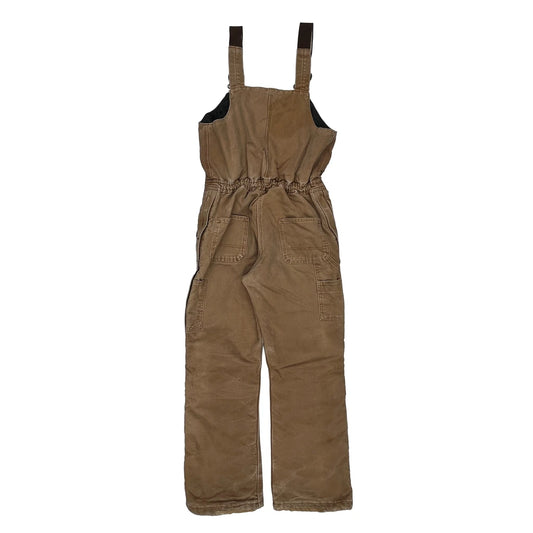 For Women Carhartt Double Knee Dungarees - 31W UK 14 Brown Cotton