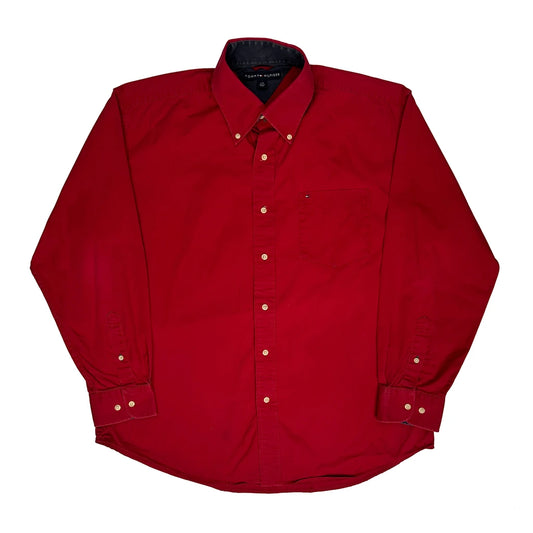 Tommy Hilfiger Shirt - Large Red Cotton