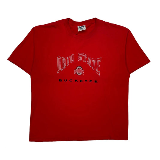 Vintage Ohio State Buckeyes Lee Sport College T-Shirt - 2XL Red Cotton
