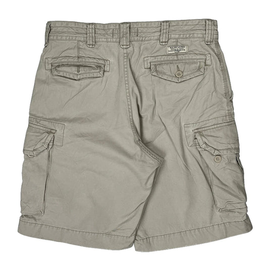 Vintage Polo By Ralph Lauren Cargo Shorts - 34W 10L Beige Cotton
