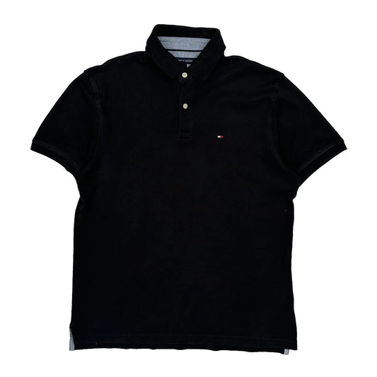Tommy Hilfiger Polo Shirt - Medium Black Cotton