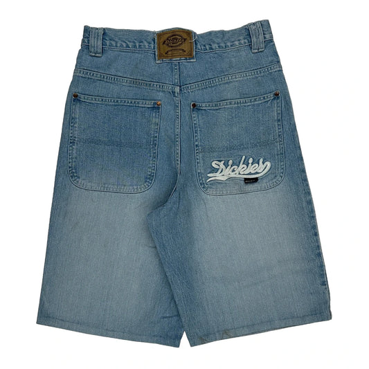 Dickies Denim Shorts - 32W 12L Light Wash Cotton
