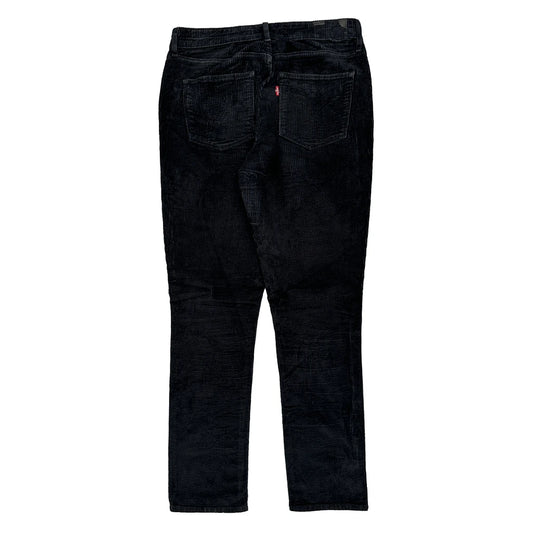 Levis Skinny Cord Trousers - 30″ Waist Black Corduroy