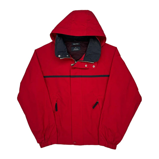 Vintage Nautica Windbreaker - Small Red Nylon