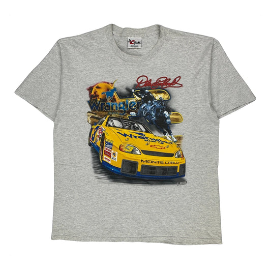 Wrangler Jeans Chase Authentics Nascar T-Shirt - XL Grey Cotton