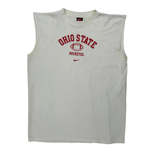 Vintage Ohio State Buckeyes Nike College Vest - Medium White Cotton