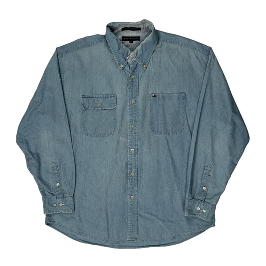 Tommy Hilfiger Denim Shirt - XL Light Wash Denim