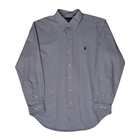 Classic Fit Ralph Lauren Checked Shirt - Medium Blue Cotton