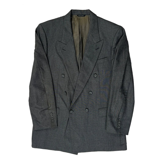 Made In Canada Aquascutum Blazer - Large Grey Virgin Wool