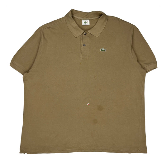 Vintage Lacoste Polo Shirt - 3XL Brown Cotton