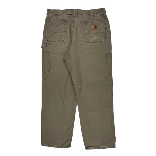Carhartt Carpenter Trousers - 36W 30L Khaki Cotton
