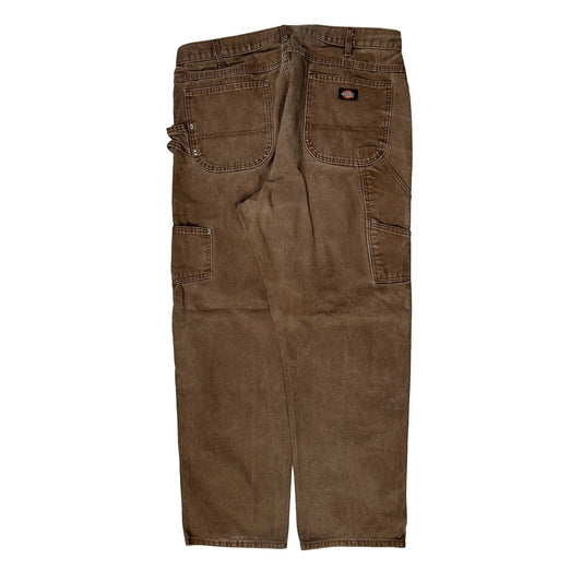 Vintage Dickies Carpenter Trousers - 38W 32L Brown Cotton