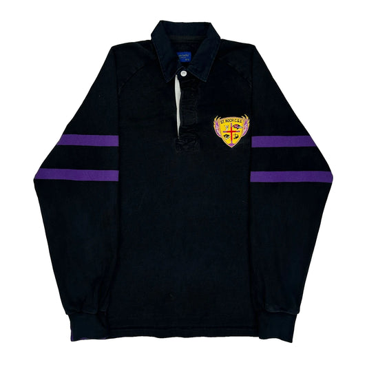 St. Roch Css Mccarthy Striped Rugby Shirt - Medium Black Cotton