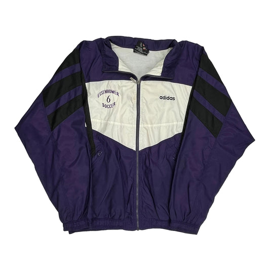 Eisenhower Soccer Adidas Track Jacket - Large Purple Cotton Blend