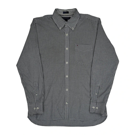 Tommy Hilfiger Checked Shirt - Medium Black & White Cotton