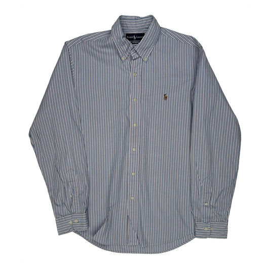 Ralph Lauren Striped Shirt - Large Blue Cotton